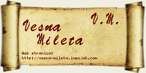 Vesna Mileta vizit kartica
